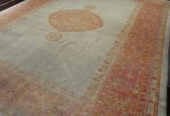Antique Turkish Oushak Carpet Pistachio Green - 3969515