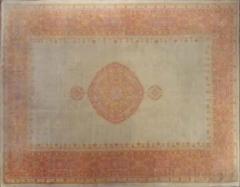 Antique Turkish Oushak Carpet Pistachio Green - 3969530