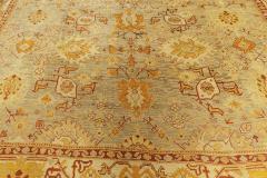 Antique Turkish Oushak Handwoven Wool Rug Size Adjusted  - 2464553