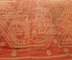 Antique Turkish Oushak Orange Handmade Wool Rug Size Adjusted  - 2450465