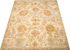Antique Turkish Oushak Rug 104 x 119  - 4048688