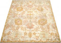 Antique Turkish Oushak Rug 104 x 119  - 4048757