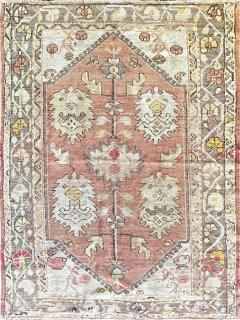 Antique Turkish Oushak Rug 4 x 53  - 4121814