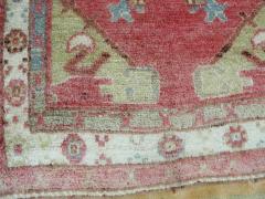 Antique Turkish Oushak Sampler Rug 28 x 34  - 3961563