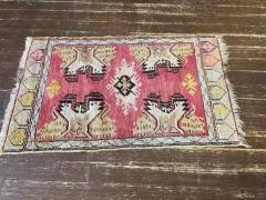 Antique Turkish Oushak Yastik Anatolian Rug Dragon design - 3973810