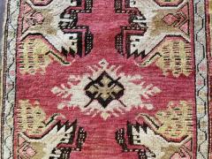 Antique Turkish Oushak Yastik Anatolian Rug Dragon design - 3973811