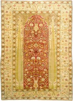 Antique Turkish Silk Rug 4 4 x 6 6  - 4297376