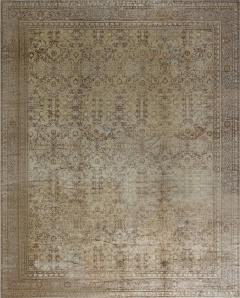 Antique Turkish Sivas Botanic Brown Handwoven Wool Carpet - 2450570