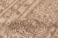 Antique Turkish Sivas Botanic Brown Handwoven Wool Carpet - 2450573