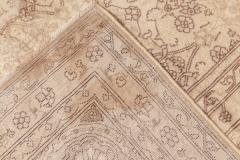 Antique Turkish Sivas Botanic Brown Handwoven Wool Carpet - 2450575