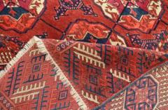 Antique Turkoman Tekke Main Carpet 76 x 107  - 3969175