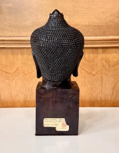 Antique U Thong Bronze Buddha Head Thailand - 4706466