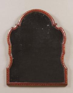 Antique Venetian Red Lacquer Mirror with the original plate and decoration - 1267885