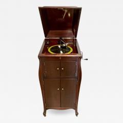 Antique VictorLA Model VV XI Phonograph in Queen Anne Style Mahogany Cabinet - 3302078