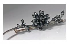 Antique Victorian Diamond Tremblant Brooch C 1875 - 418962