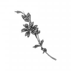 Antique Victorian Diamond Tremblant Brooch C 1875 - 419489