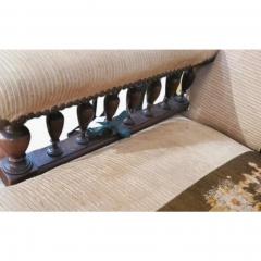 Antique Victorian Eastlake Chaise Lounge W Tapestry Stripe - 4762489