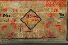 Antique Victorian Embroidered Alphabet Sampler - 4201480