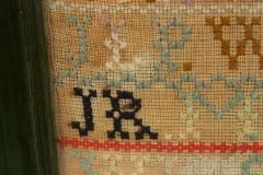Antique Victorian Embroidered Alphabet Sampler - 4201483