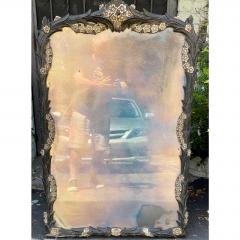 Antique Victorian Ghostly Ebony Flower Vine Mirror - 2141801