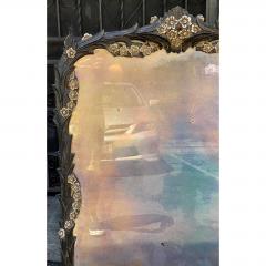 Antique Victorian Ghostly Ebony Flower Vine Mirror - 2141802