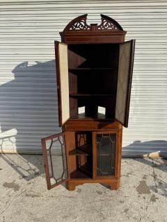 Antique Victorian Mahogany Corner Curio Cabinet - 4416011