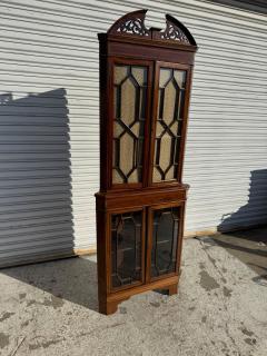 Antique Victorian Mahogany Corner Curio Cabinet - 4416013