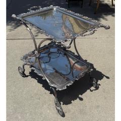 Antique Victorian Silver Plated Desert or Bar Cart - 4239750