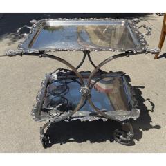 Antique Victorian Silver Plated Desert or Bar Cart - 4239753