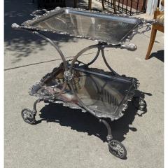 Antique Victorian Silver Plated Desert or Bar Cart - 4239754