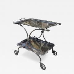 Antique Victorian Silver Plated Desert or Bar Cart - 4242165
