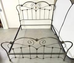 Antique Victorian Style Wrought Iron Brass King Size Bed Frame - 3735531