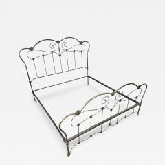 Antique Victorian Style Wrought Iron Brass King Size Bed Frame - 3739996