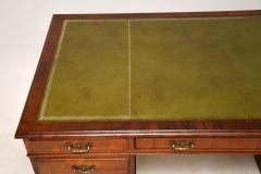 Antique Victorian Walnut Leather Top Partners Desk - 3008871