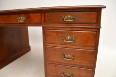 Antique Victorian Walnut Leather Top Partners Desk - 3008875