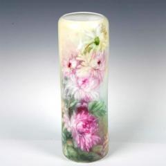 Antique Vienna Austria Hand Painted Porcelain Floral Vase By Leonard Co - 3624354