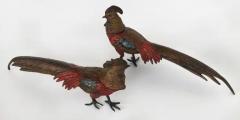 Antique Vienna Cold Painted Bronze Pheasants a Pair - 3556163