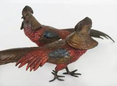 Antique Vienna Cold Painted Bronze Pheasants a Pair - 3556171