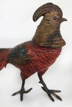 Antique Vienna Cold Painted Bronze Pheasants a Pair - 3556214
