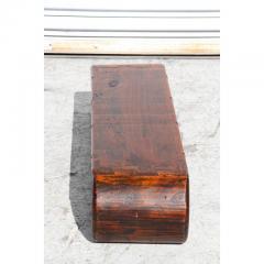 Antique Vintage Chinese Scroll Stand Side Table Elm Wood - 2995507