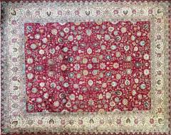 Antique Vintage Persian Tabriz Carpet 116 x 145 c 1940s - 3969753