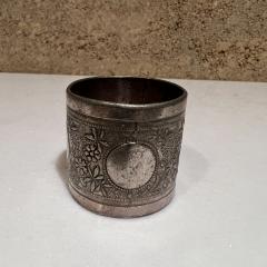 Antique Vintage Silverplated Napkin Ring Holder Pretty Gay Floral - 2618740