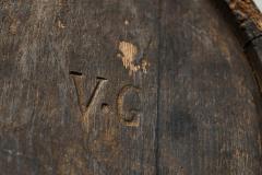 Antique Wabi Sabi Barrel Jug in Wood and Wrought Iron - 4395741