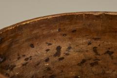 Antique Wabi Sabi Bowl or Centerpiece in Wood with Handle 19th Century - 4528622