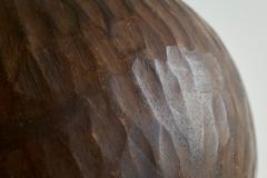 Antique Wabi Sabi Style Ball in Carved Wood - 4396201