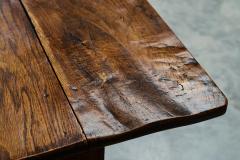 Antique Wabi Sabi Style Trestle Side Table in Solid Oak - 4394858