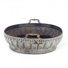 Antique White Metal Centerpiece with Tole Liner circa 1900 - 3481537