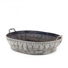 Antique White Metal Centerpiece with Tole Liner circa 1900 - 3481538
