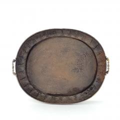 Antique White Metal Centerpiece with Tole Liner circa 1900 - 3481539