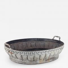 Antique White Metal Centerpiece with Tole Liner circa 1900 - 3482348
